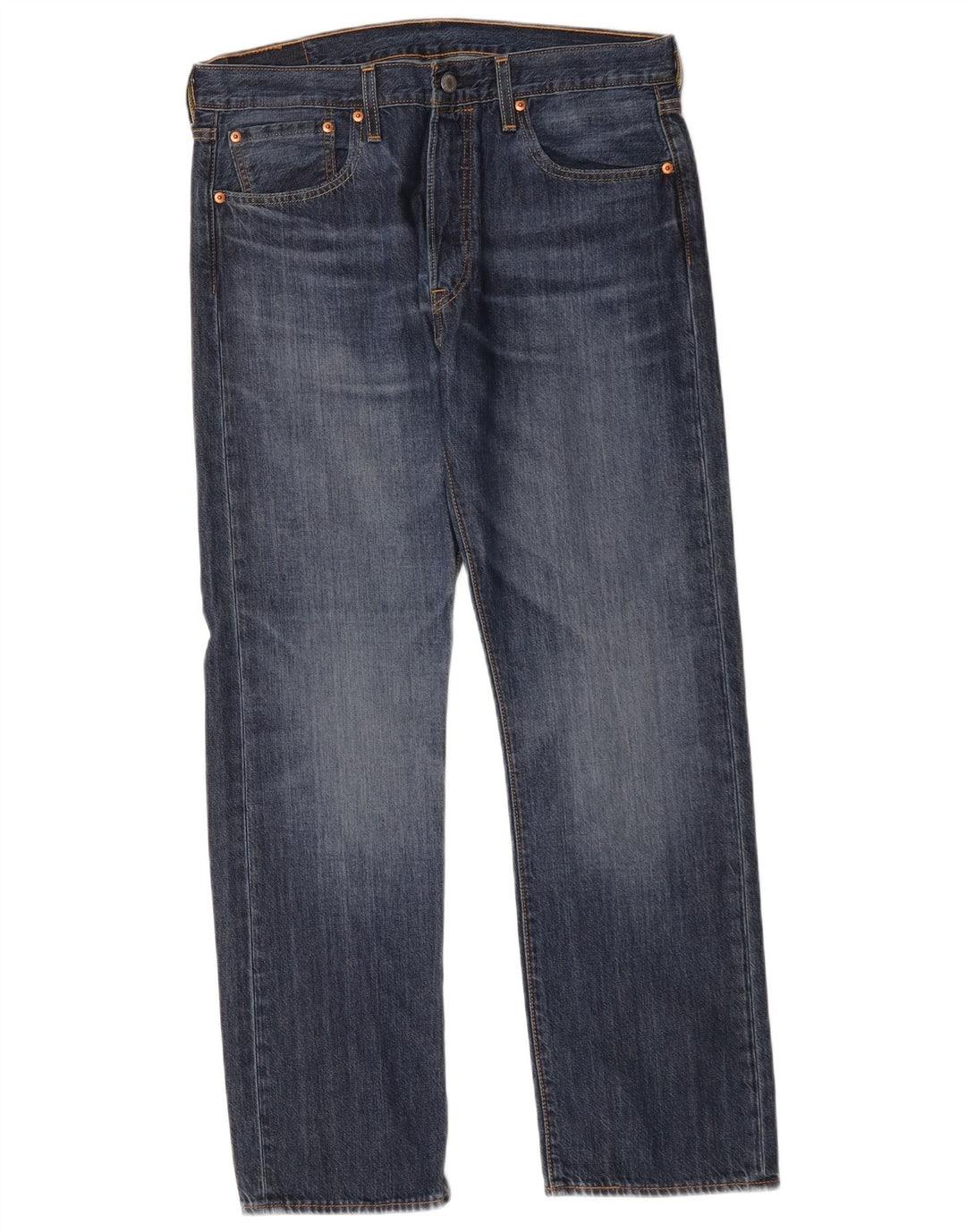 Levi's Herre 501 Straight Jeans W33 L30 Blå Bomuld