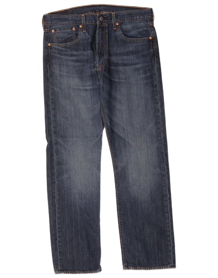 Levi's Herre 501 Straight Jeans W33 L30 Blå Bomuld