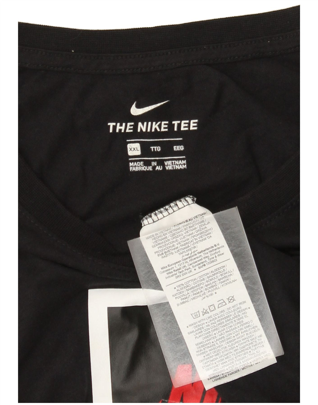 Nike grafisk T-shirt top til mænd 2XL sort bomuld