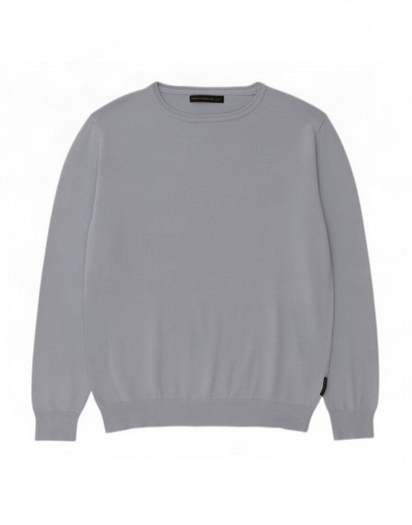 French Connection Herre Boat Neck Jumper Sweater XL Blå Bomuld