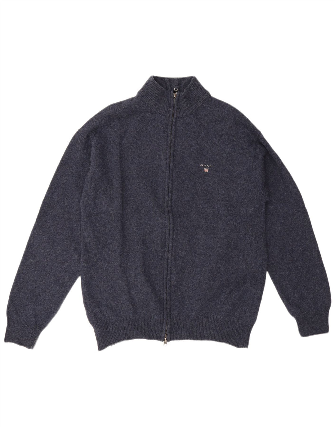 Gant Herre Cardigan Sweater XL Marineblå Lammeuld