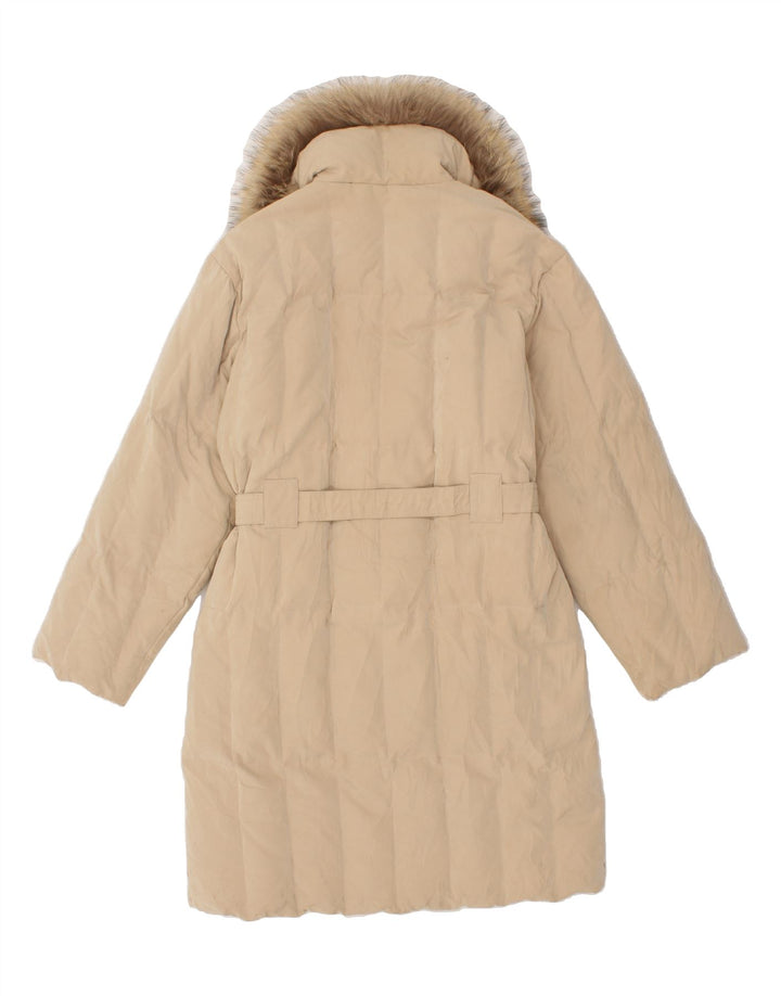 BEST COMPANY Womens Padded Coat UK 14 Large Beige Polyester Vintage Best Company and Second-Hand Best Company from Messina Hembry 