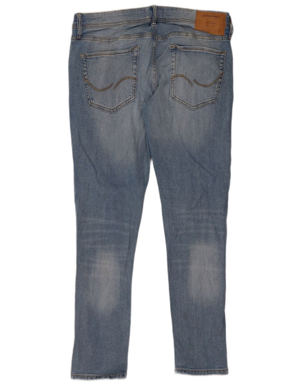 Jack & Jones Herre Liam Distressed Skinny Jeans W34 L30 Blå Bomuld