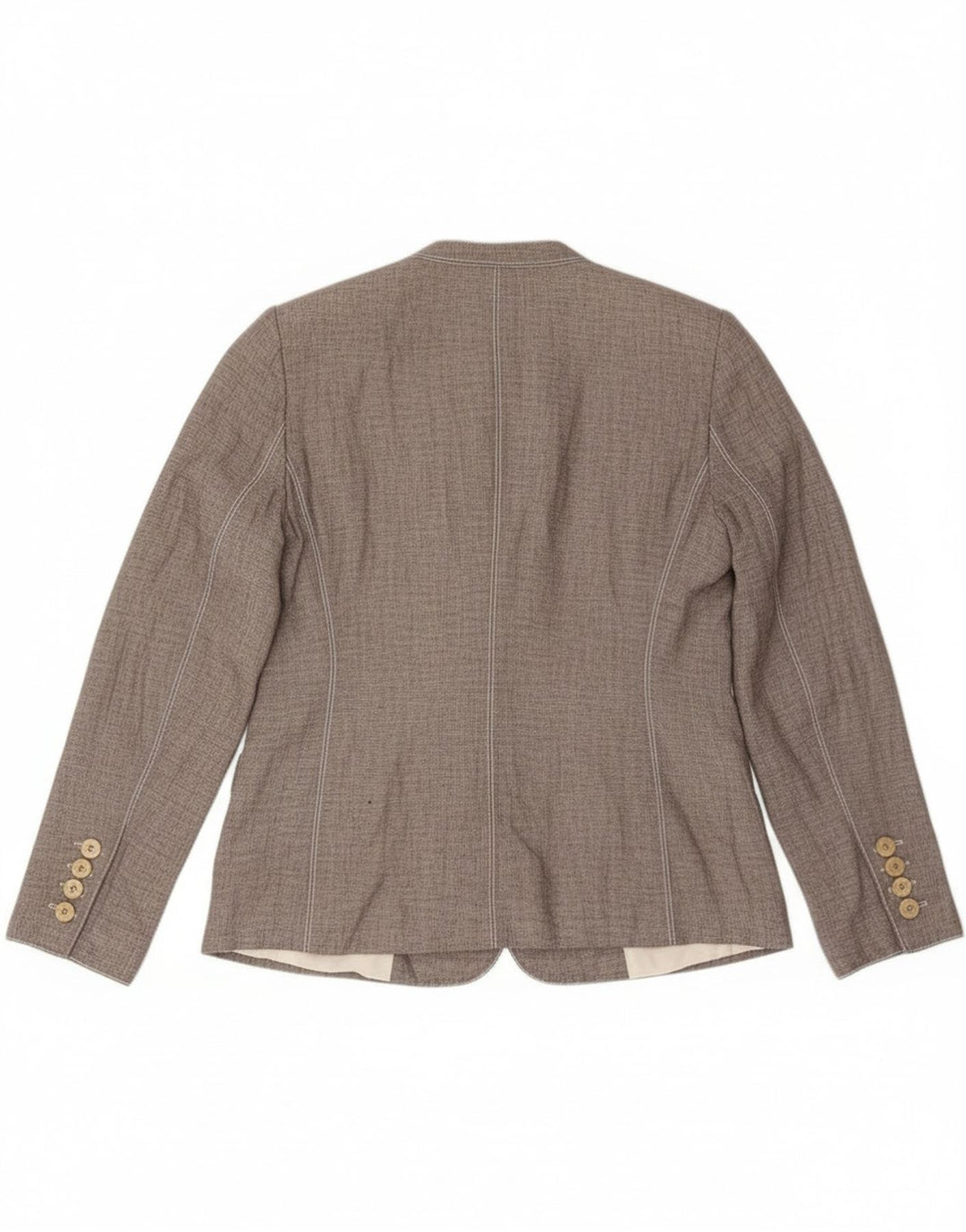 Armani Collezioni Dame 2 Button Blazer Jacket IT 46 Stor Grå Linen