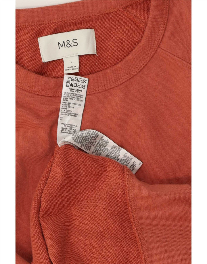 Marks & Spencer Herre Sweatshirt Jumper Large Pink Bomuld