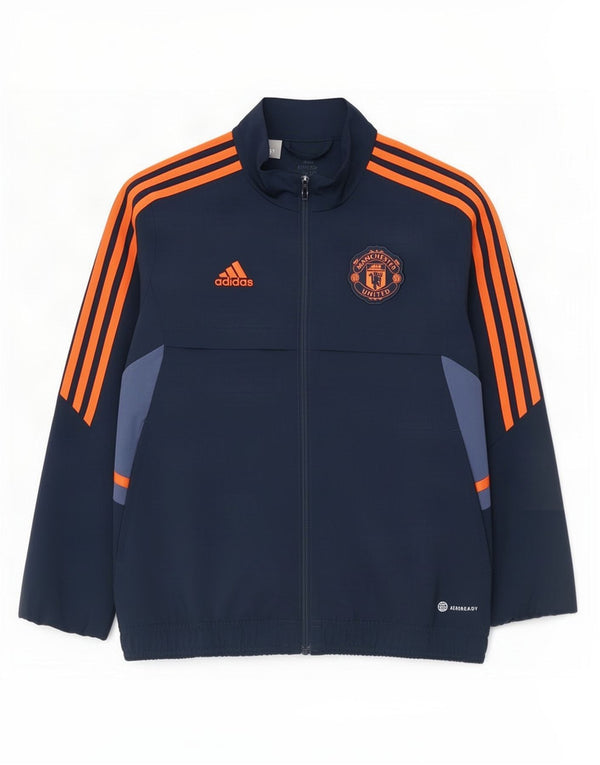 Adidas Boys Manchester United træningsdragt topjakke 11-12 år marineblå