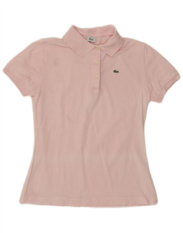Lacoste Dame Polo Shirt Størrelse 40 Medium Pink Bomuld