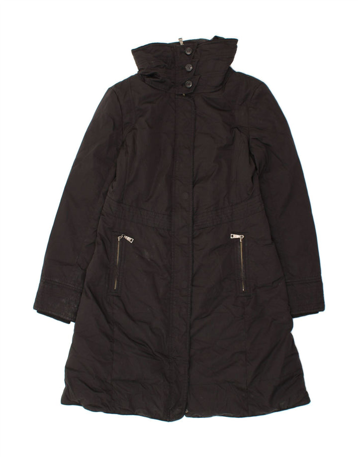 EMPORIO ARMANI Womens Windbreaker Coat UK 14 Medium Black Polyamide Vintage Emporio Armani and Second-Hand Emporio Armani from Messina Hembry 