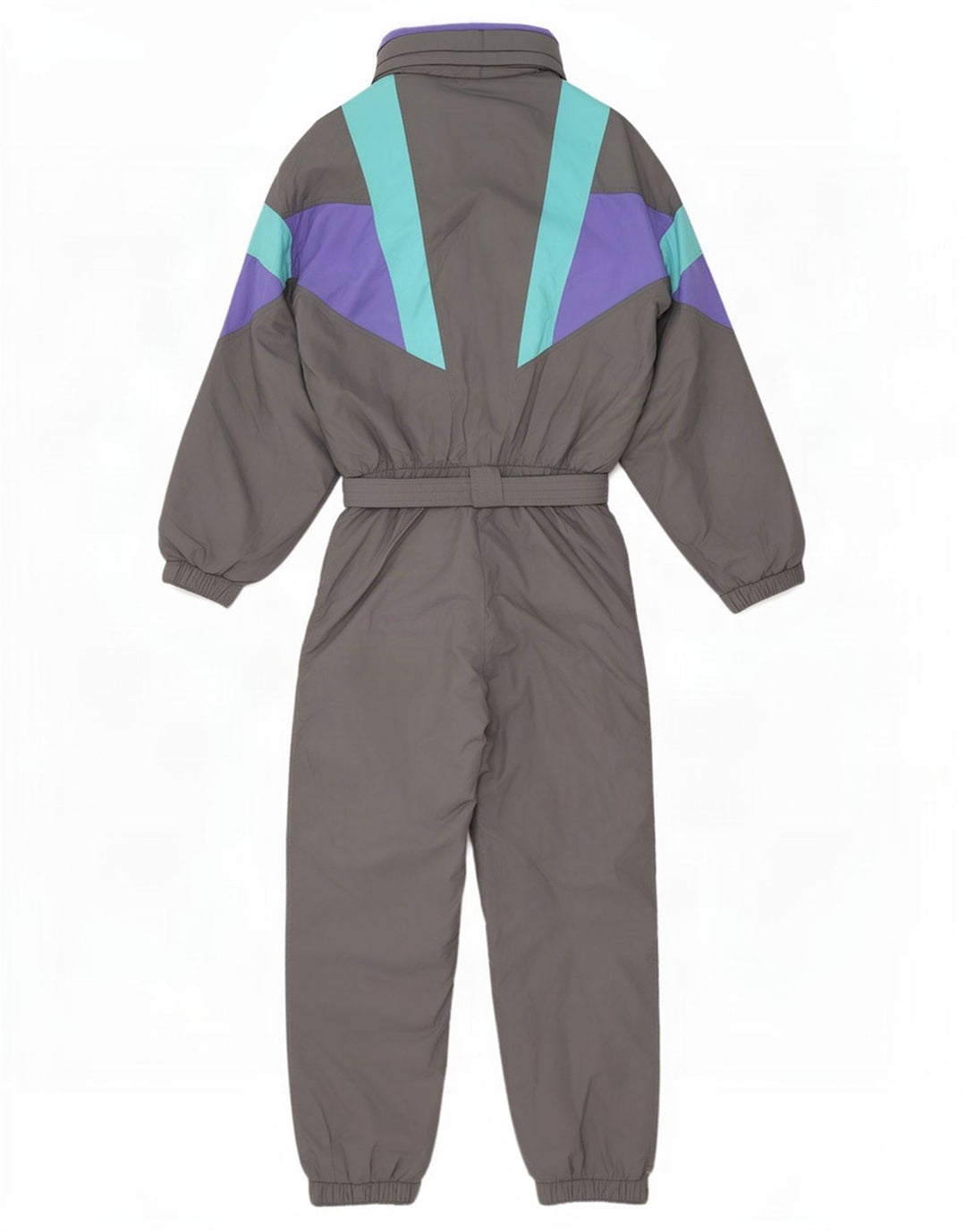 Vintage Ski Jumpsuit til mænd, lille grå farveblok