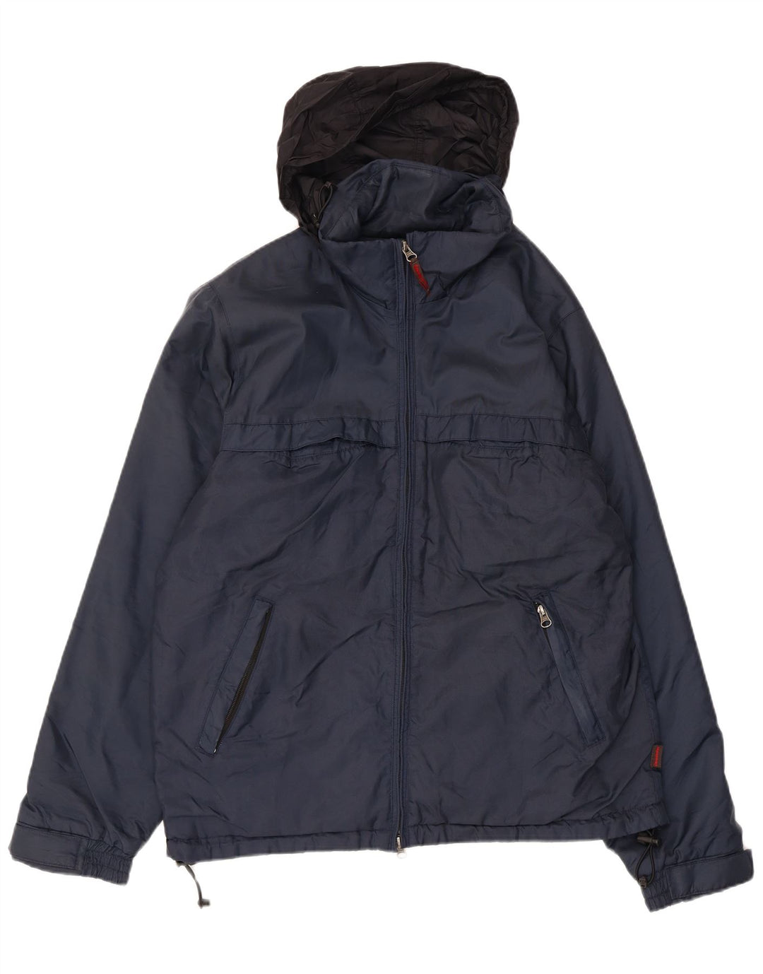 Invicta Herre Hooded Windbreaker Jacket UK 38 Medium Navy Blue Polyamide