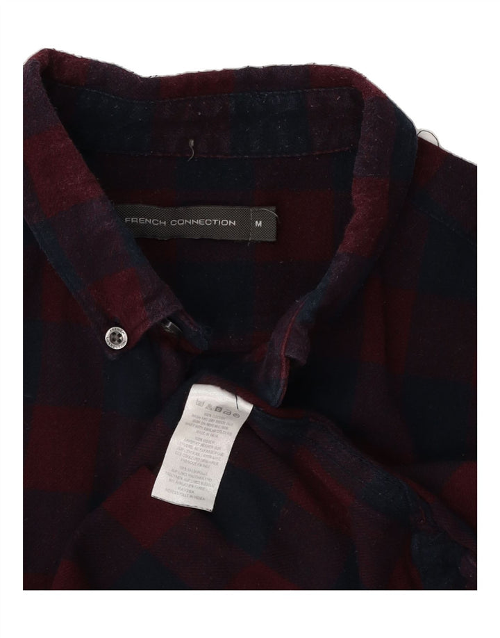FRENCH CONNECTION Mens Flannel Shirt Medium Red Check Cotton Vintage French Connection and Second-Hand French Connection from Messina Hembry 