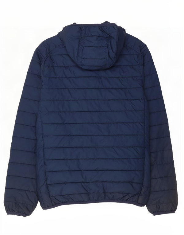 Ellesse Herre hættepolstret jakke UK 36 Small Navy Blue Polyester