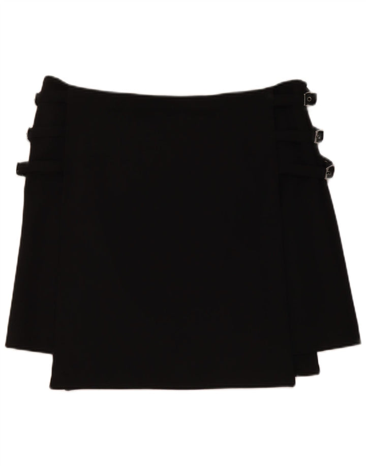 Armani Dame Mini Nederdel US 10 Large W34 Sort Polyester