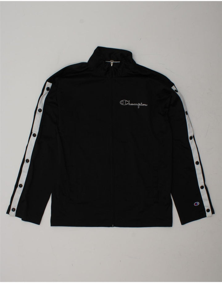 CHAMPION Herre grafisk træningsdragt Topjakke Medium Sort Colourblock