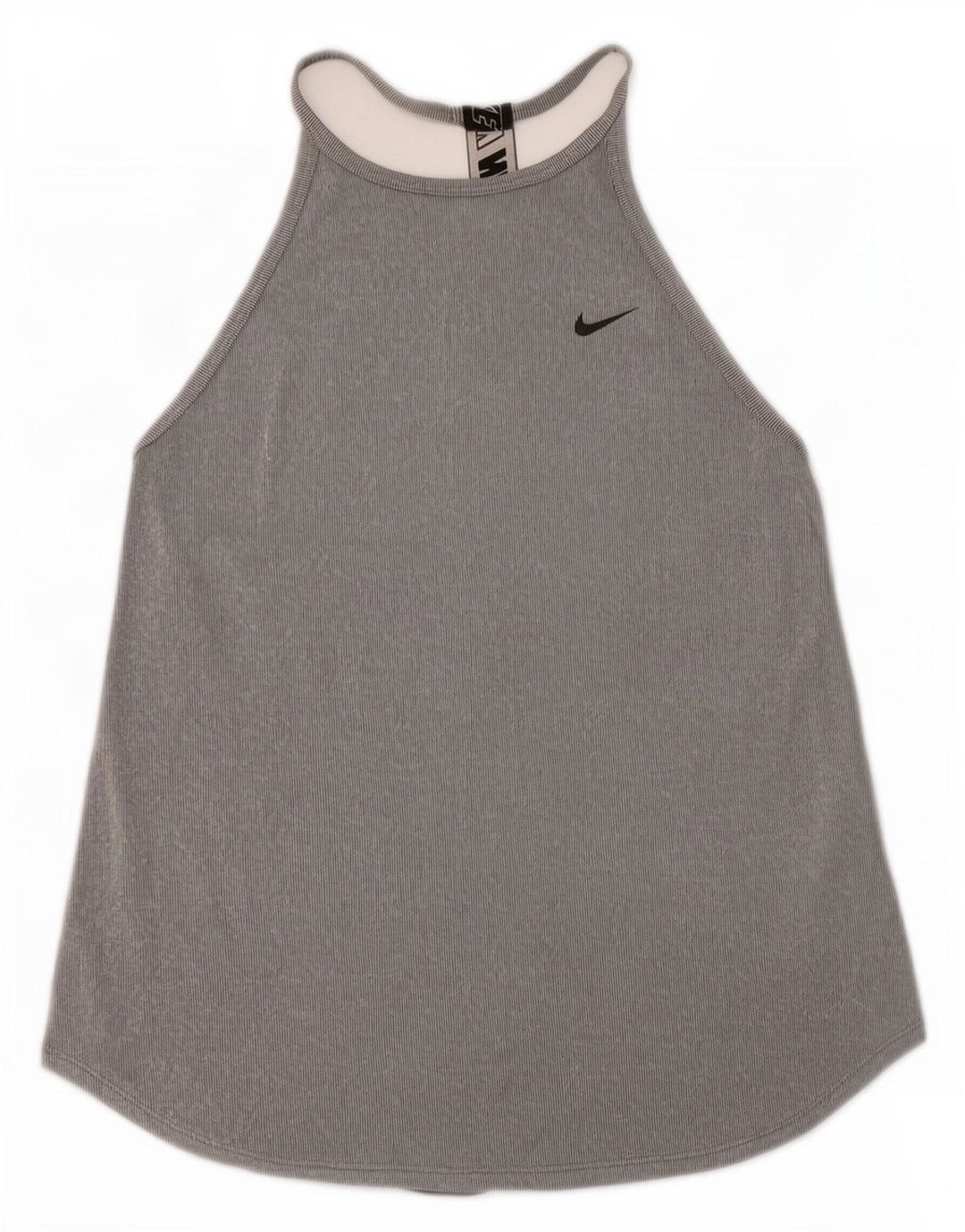 Nike Dame Dri Fit Grafisk Vest Top UK 8 Small Grey Colourblock Polyester
