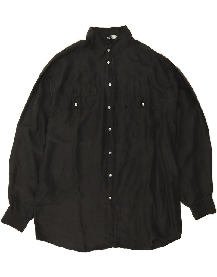 YORN Mens Shirt Size 41/42 Large Black Vintage Yorn and Second-Hand Yorn from Messina Hembry 