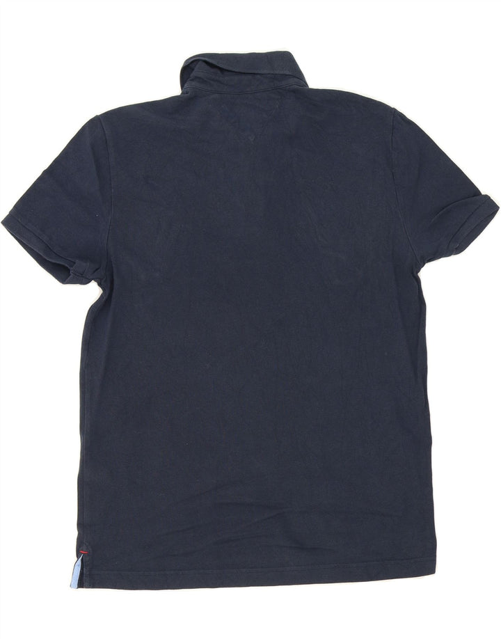 TOMMY HILFIGER Mens Custom Fit Polo Shirt Medium Navy Blue Cotton Vintage Tommy Hilfiger and Second-Hand Tommy Hilfiger from Messina Hembry 