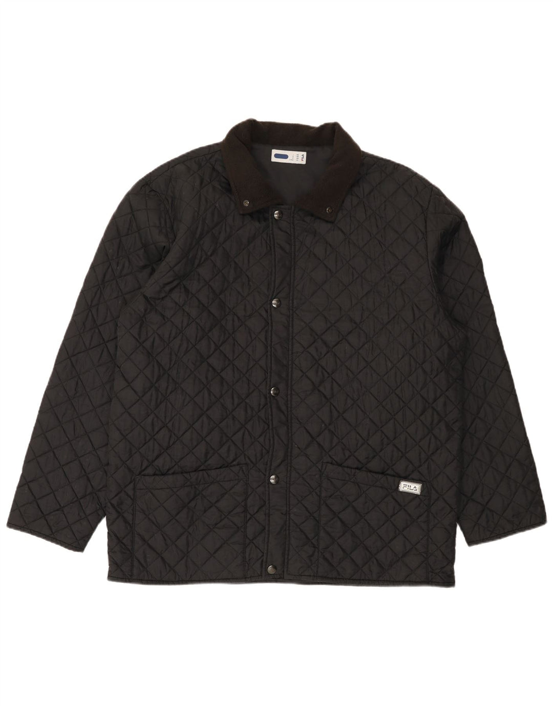 Fila Herre Quiltet Jakke IT 56 3XL Sort Polyamid