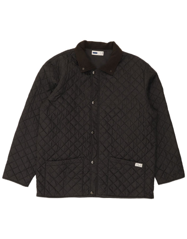 Fila Herre Quiltet Jakke IT 56 3XL Sort Polyamid