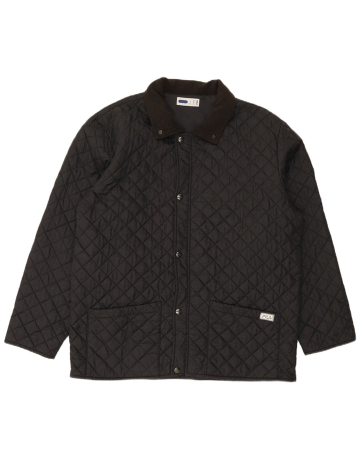 Fila Herre Quiltet Jakke IT 56 3XL Sort Polyamid
