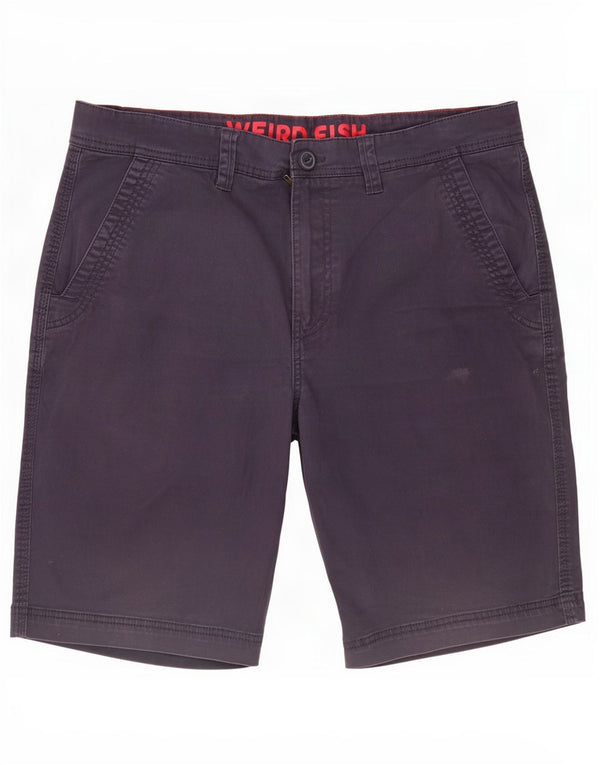 Weird Fish Herre Chino Shorts Large W36 Marineblå Bomuld