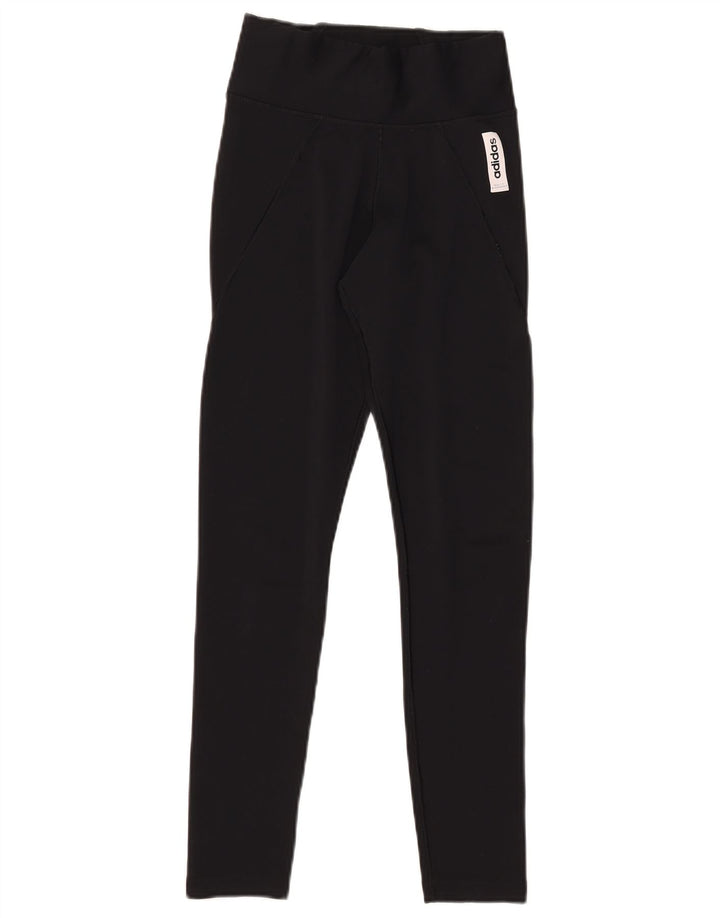 ADIDAS Climalite Leggings til kvinder UK 4/6 XS sort polyester