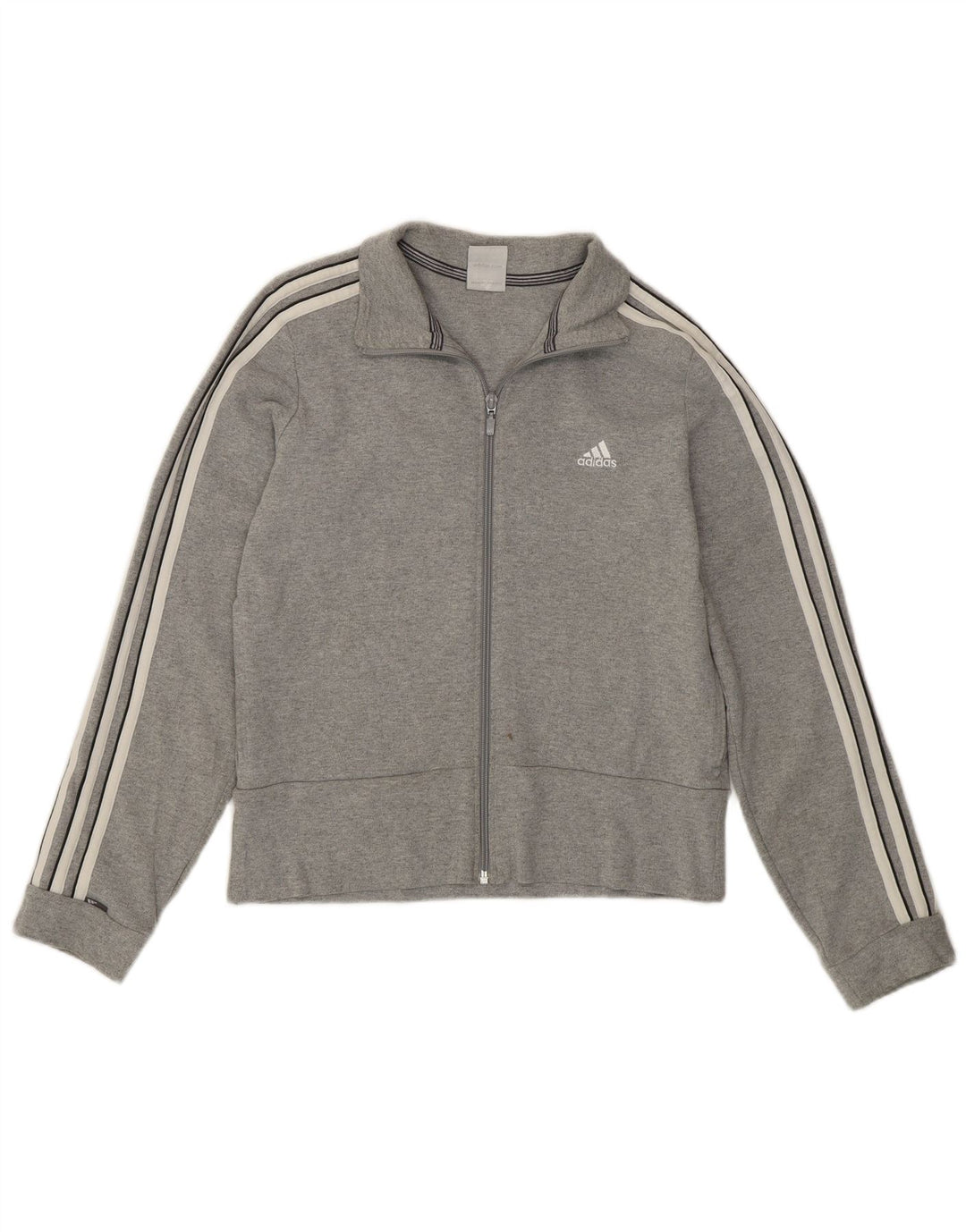 Adidas Womens Crop træningsdragt Topjakke UK 12 Medium Grey Bomuld