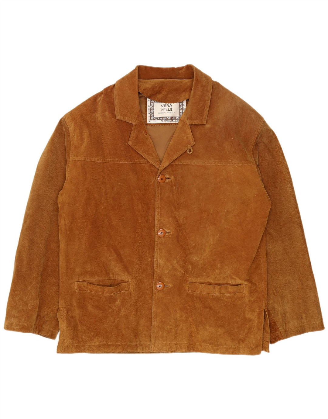 Vintage herre ruskindsjakke IT 46 Lille beige læder
