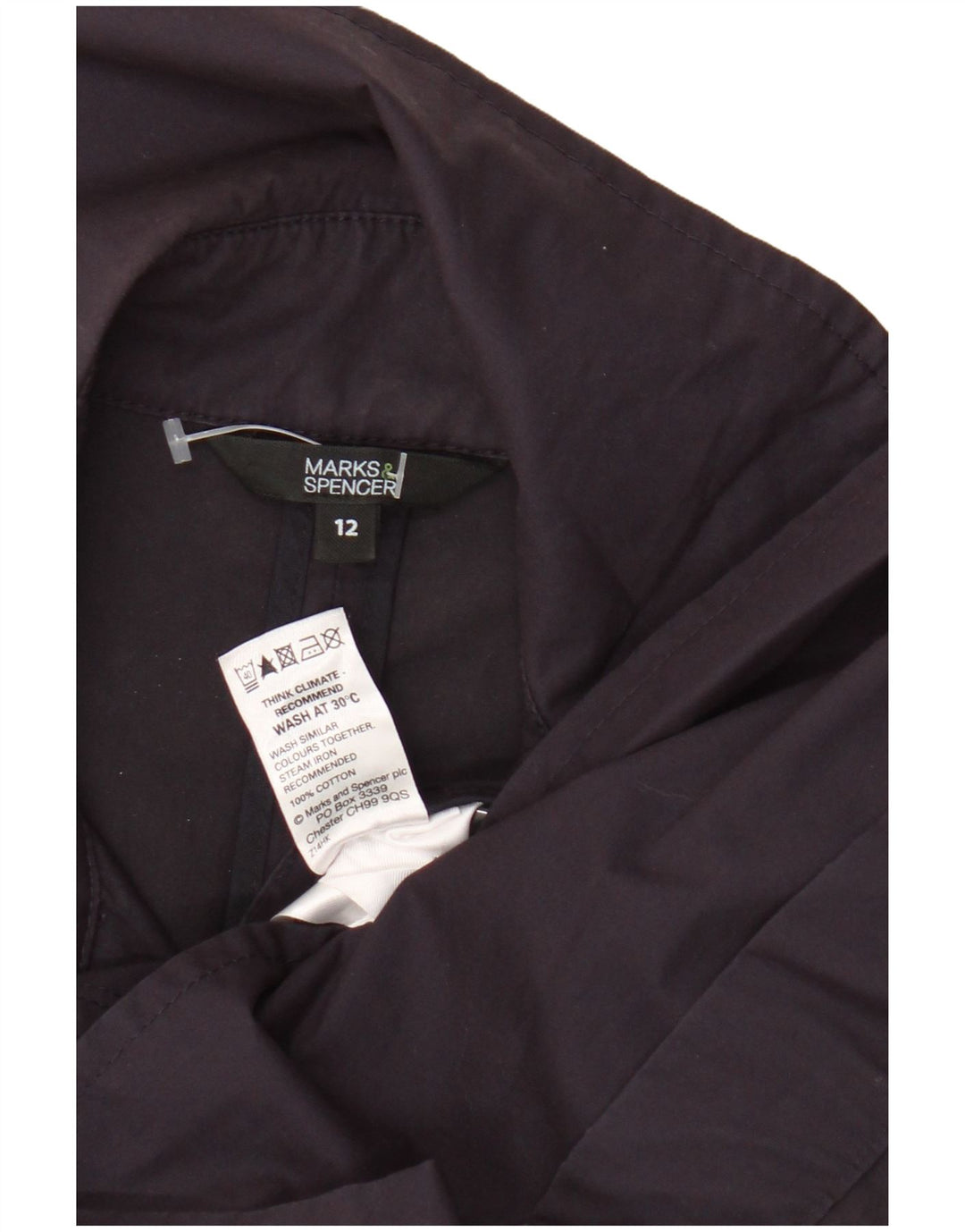 Marks & Spencer Trench Coat til kvinder UK 12 Medium Lilla Bomuld