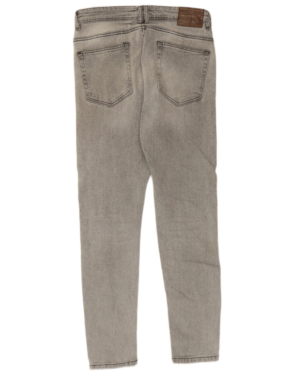 Zara Herre Skinny Jeans EU 42 Large W32 L30 Grå Bomuld