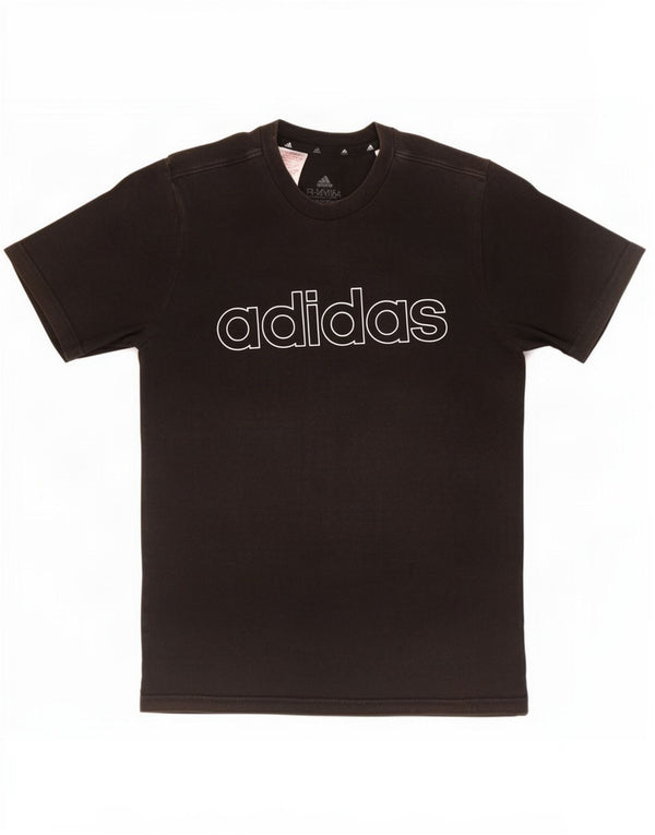 Adidas drenge grafisk t-shirt top 13-14 år sort bomuld
