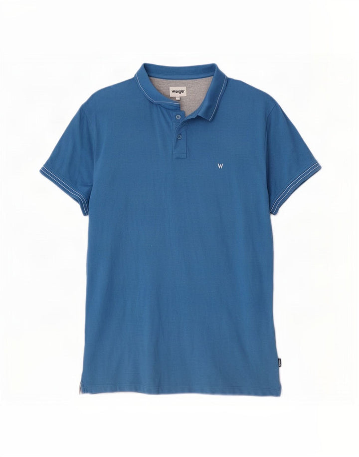 Wrangler Polo Shirt til mænd 2XL blå stribet bomuld