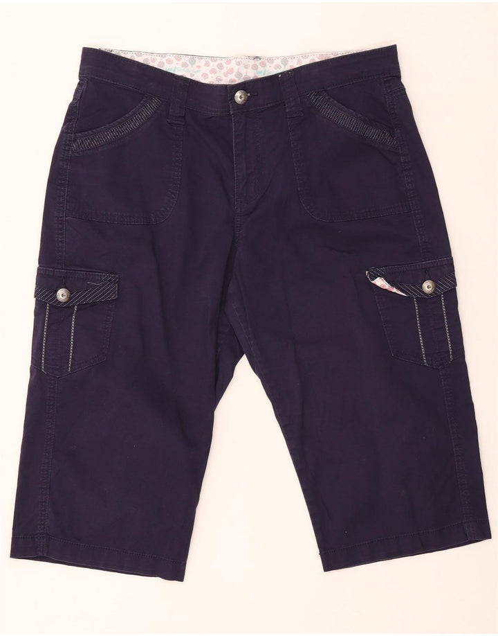 LEE Dame Cargo Shorts US 12 Large W34 Navy Blue Bomuld