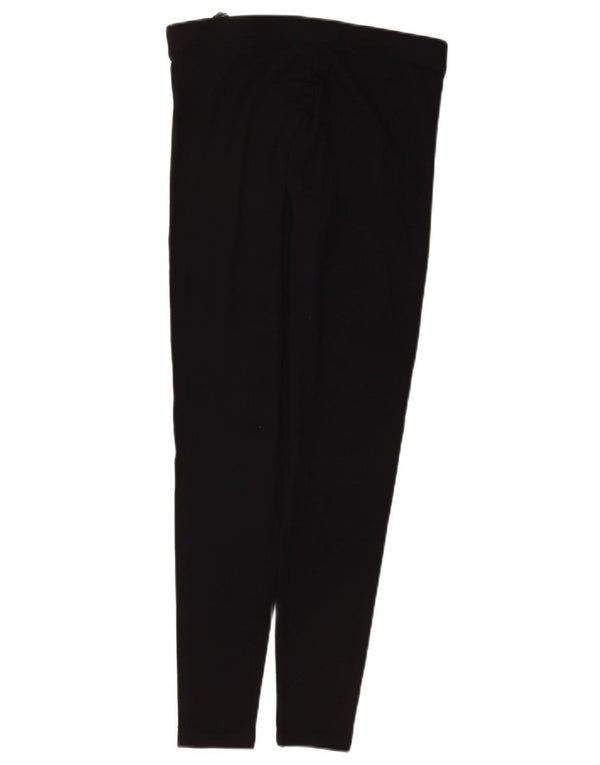 Marks & Spencer Womens Regular Leggings UK 12 Medium Black Bomuld