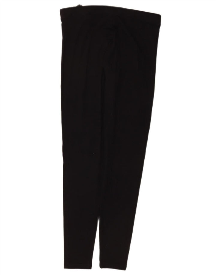 Marks & Spencer Womens Regular Leggings UK 12 Medium Black Bomuld
