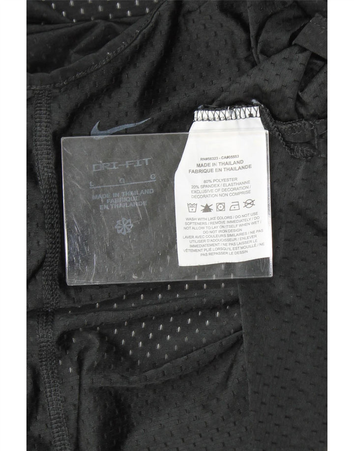 NIKE Womens Dri Fit Vest Top UK 16 Large Black Polyester Vintage Nike and Second-Hand Nike from Messina Hembry 