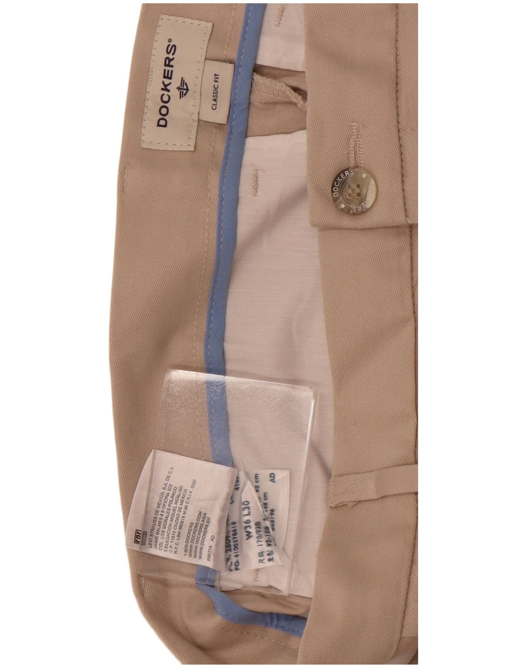 Dockers Herre Pegged Classic Fit Chinobukser W36 L30 Beige
