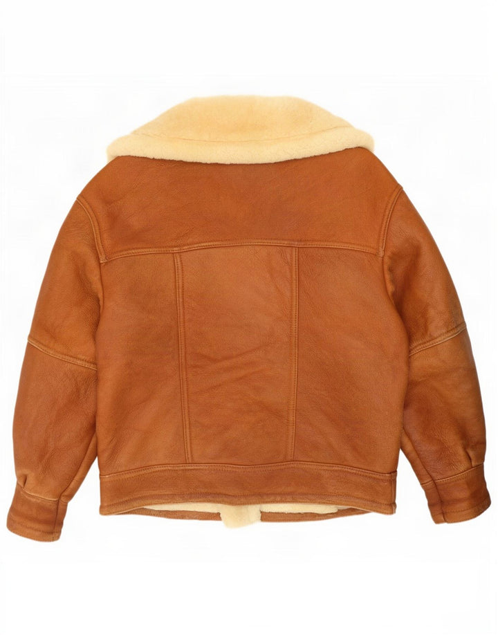 Vintage Herre Shearling Jacket IT 50 Large Brown