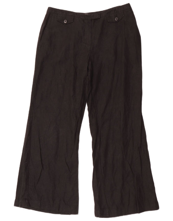 Marks & Spencer Dame Flare Casual Bukser UK 14 Large W32 L30 Sort