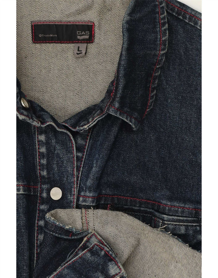 Gas Dame Denim Jacket UK 14 Large Blue