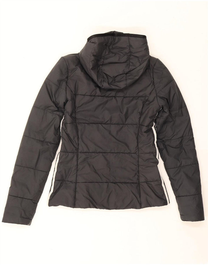 Adidas Polstret hættejakke til kvinder UK 6 XS Sort polyester