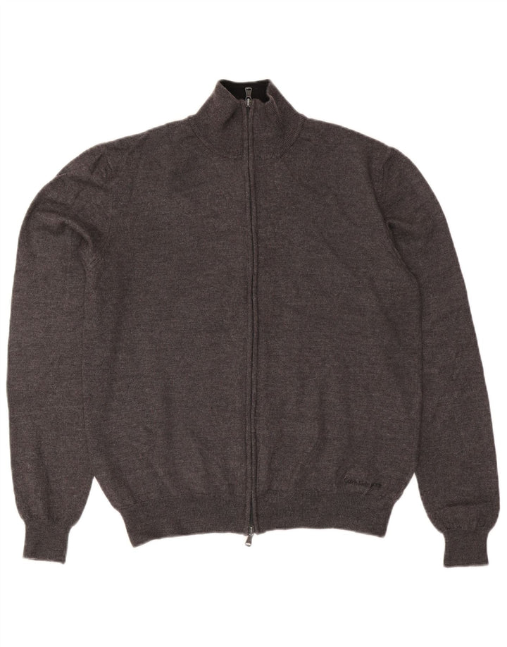 Calvin Klein Jeans Herre Cardigan Sweater Medium Grey Uld