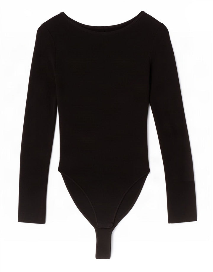 Zara langærmet bodysuit til kvinder UK 8 Lille sort polyamid