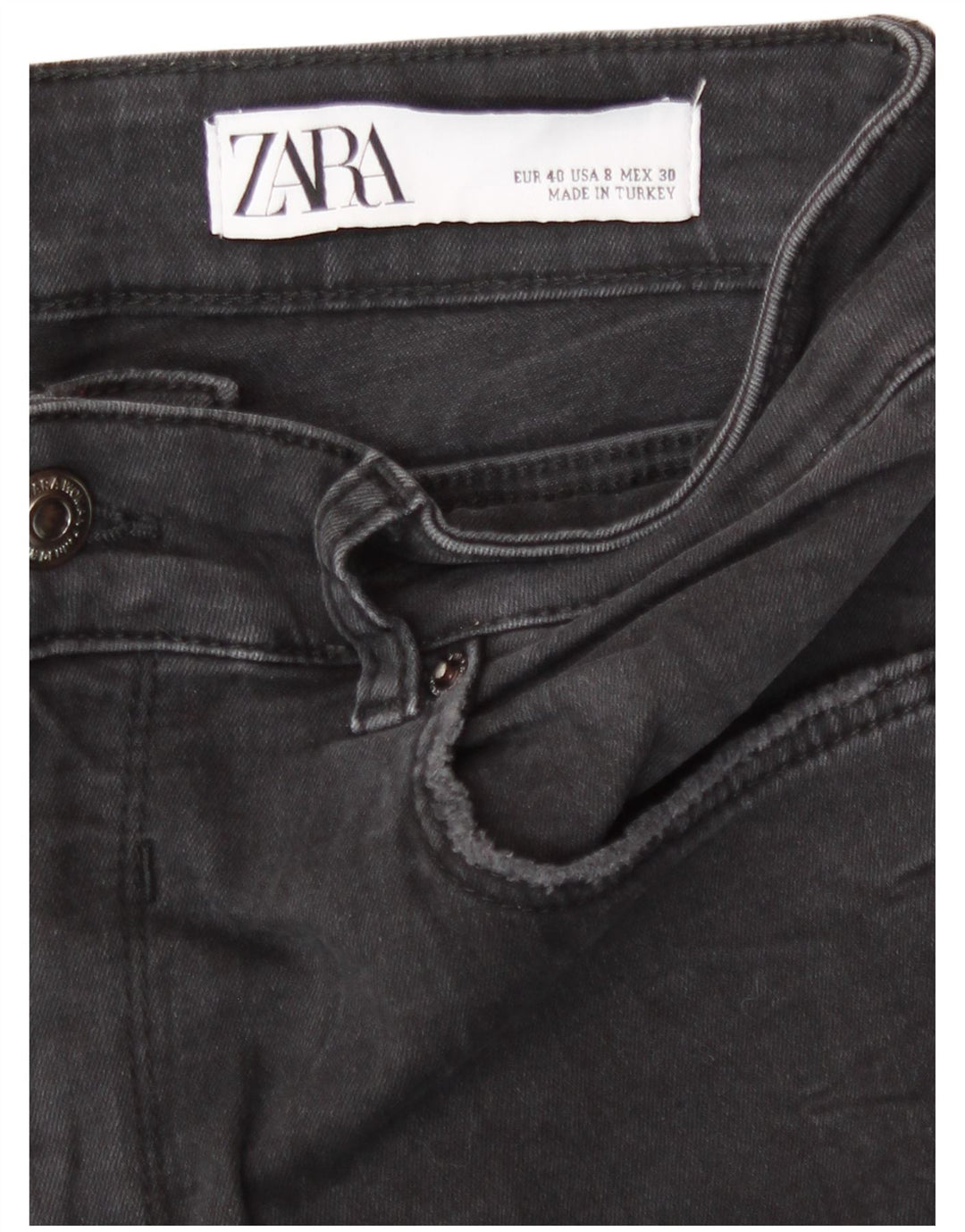 Zara Dame Skinny Jeans EU 40 Medium W30 L27 Sort