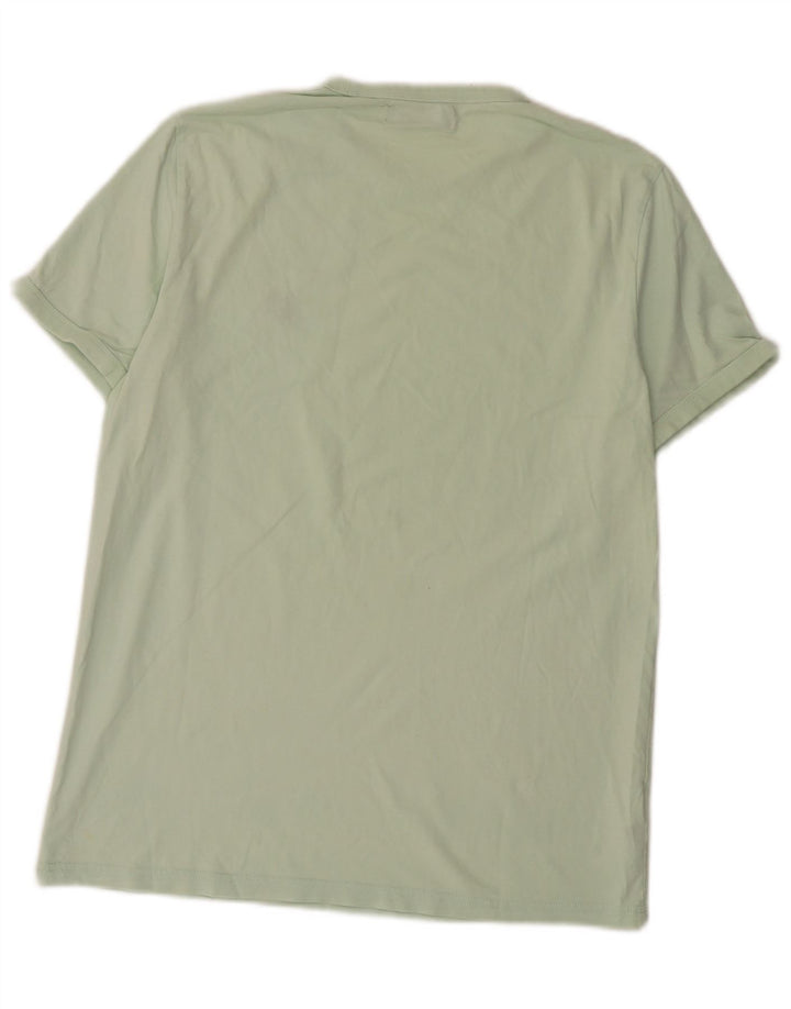 Fred Perry Herre T-Shirt Top Medium Grøn Bomuld