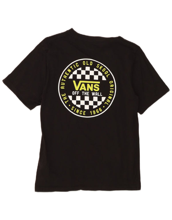 Vans drenge klassisk pasform grafisk t-shirt top 14-15 år XL sort bomuld