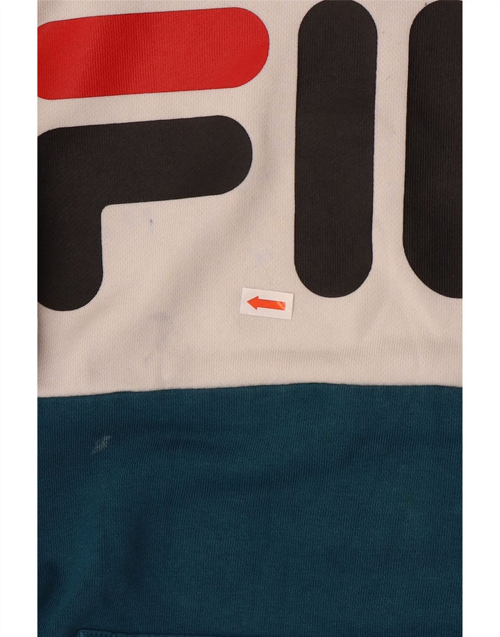 Fila Hættetrøje til mænd Lille flerfarvet Colourblock Bomuld