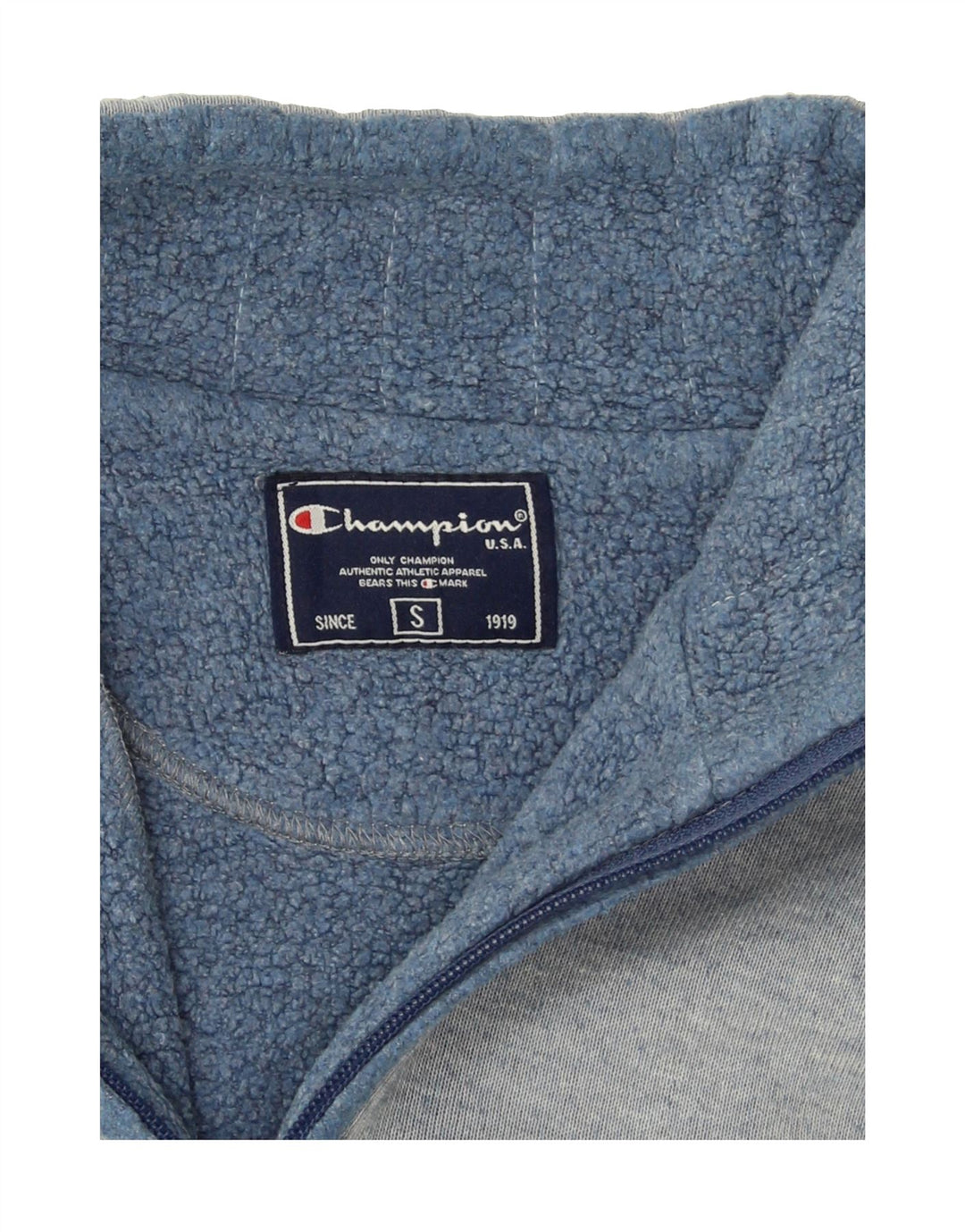 CHAMPION Mens Zip Neck Sweatshirt Jumper Small Grey Vintage Champion and Second-Hand Champion from Messina Hembry 