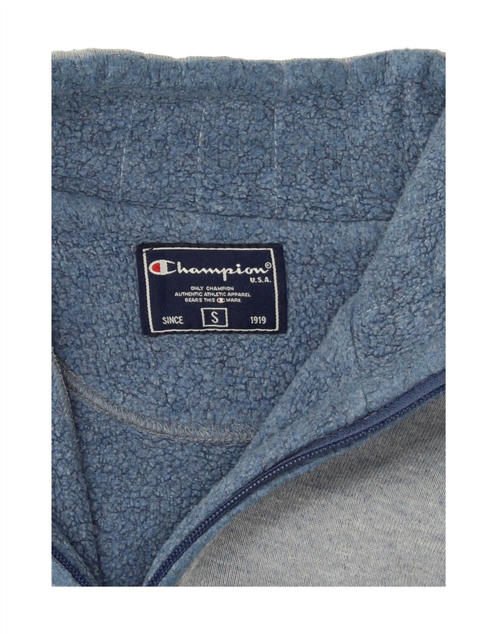 CHAMPION Mens Zip Neck Sweatshirt Jumper Small Grey Vintage Champion and Second-Hand Champion from Messina Hembry 