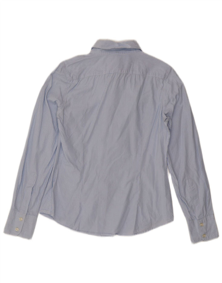 Benetton Dameskjorte UK 12 Mellem blå stribet